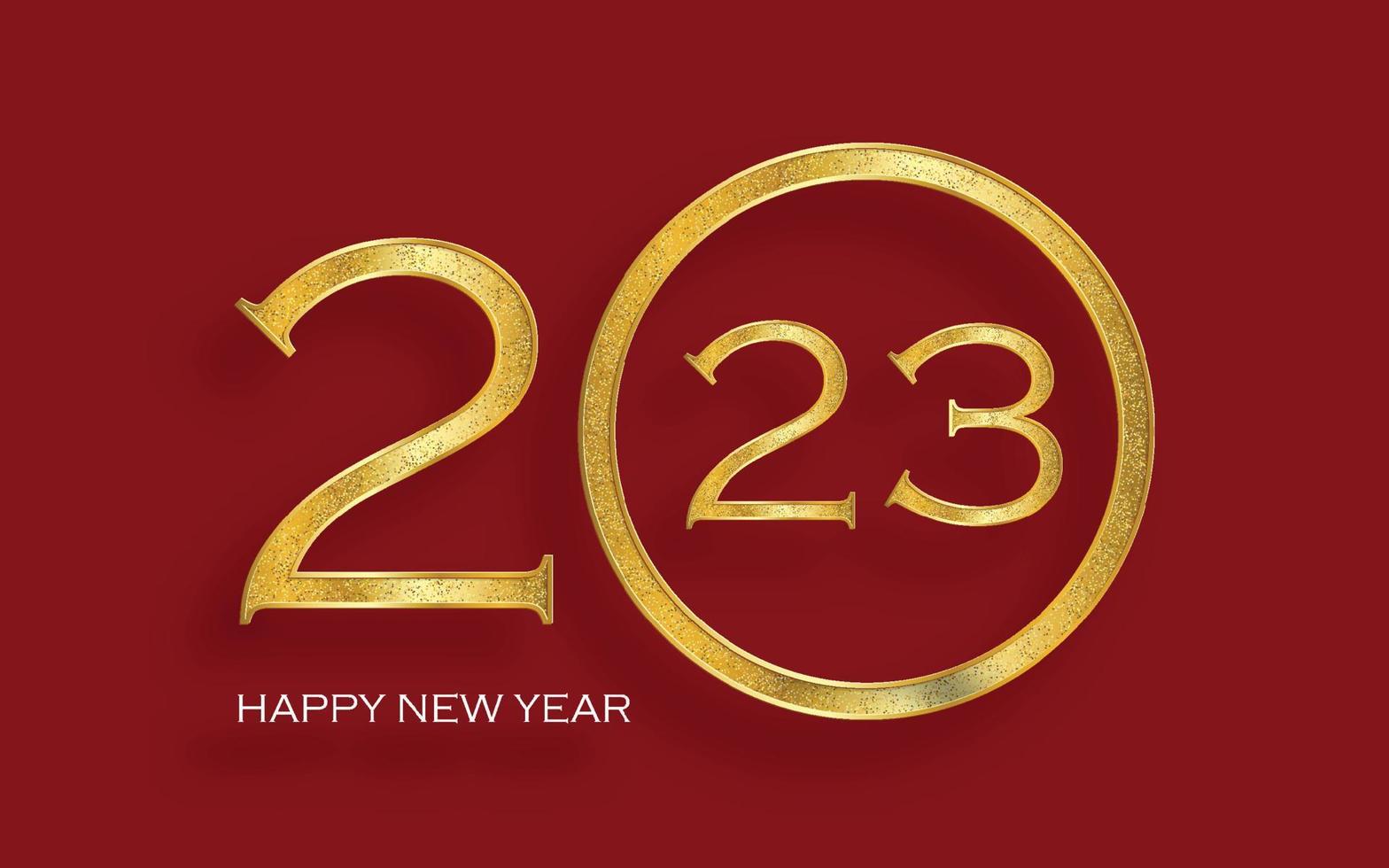 Happy New Year 2023, festive pattern on color background vector