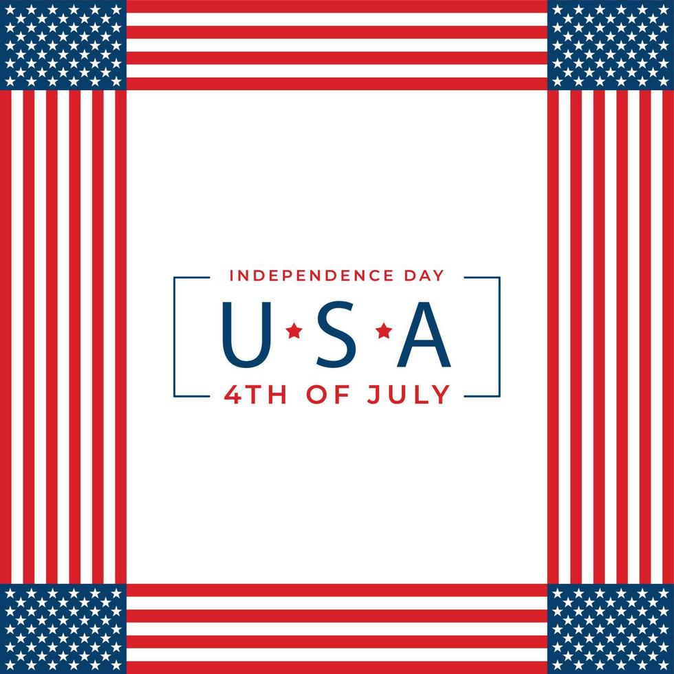 Happy Independence Day of USA vector