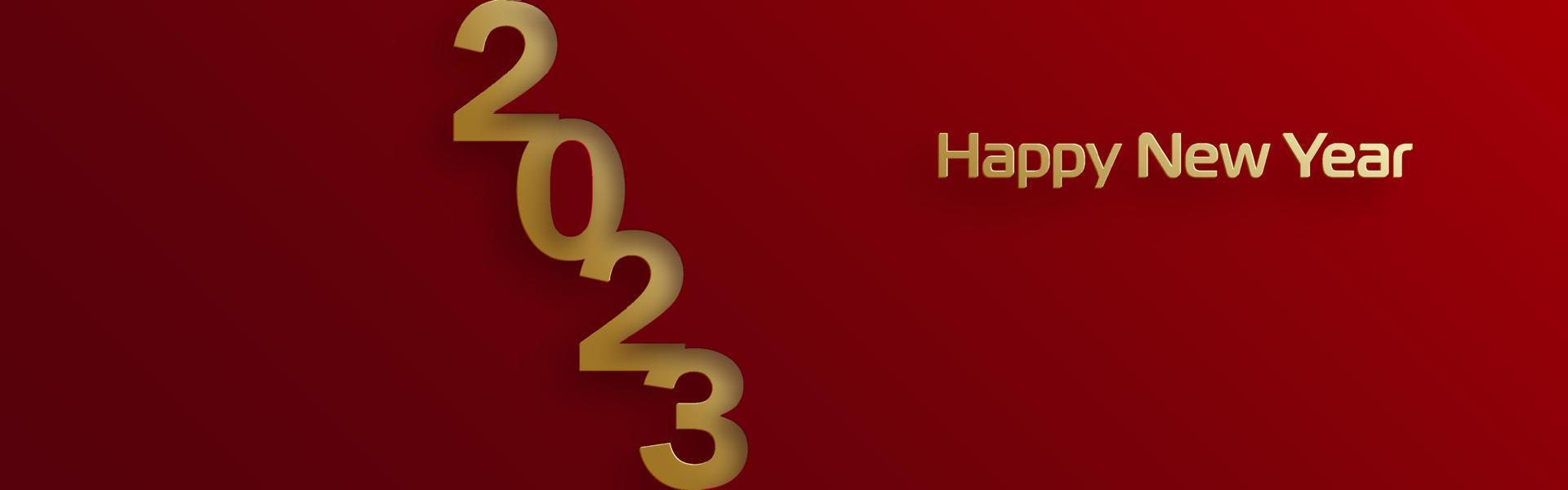 Happy New Year 2023, festive pattern on color background vector