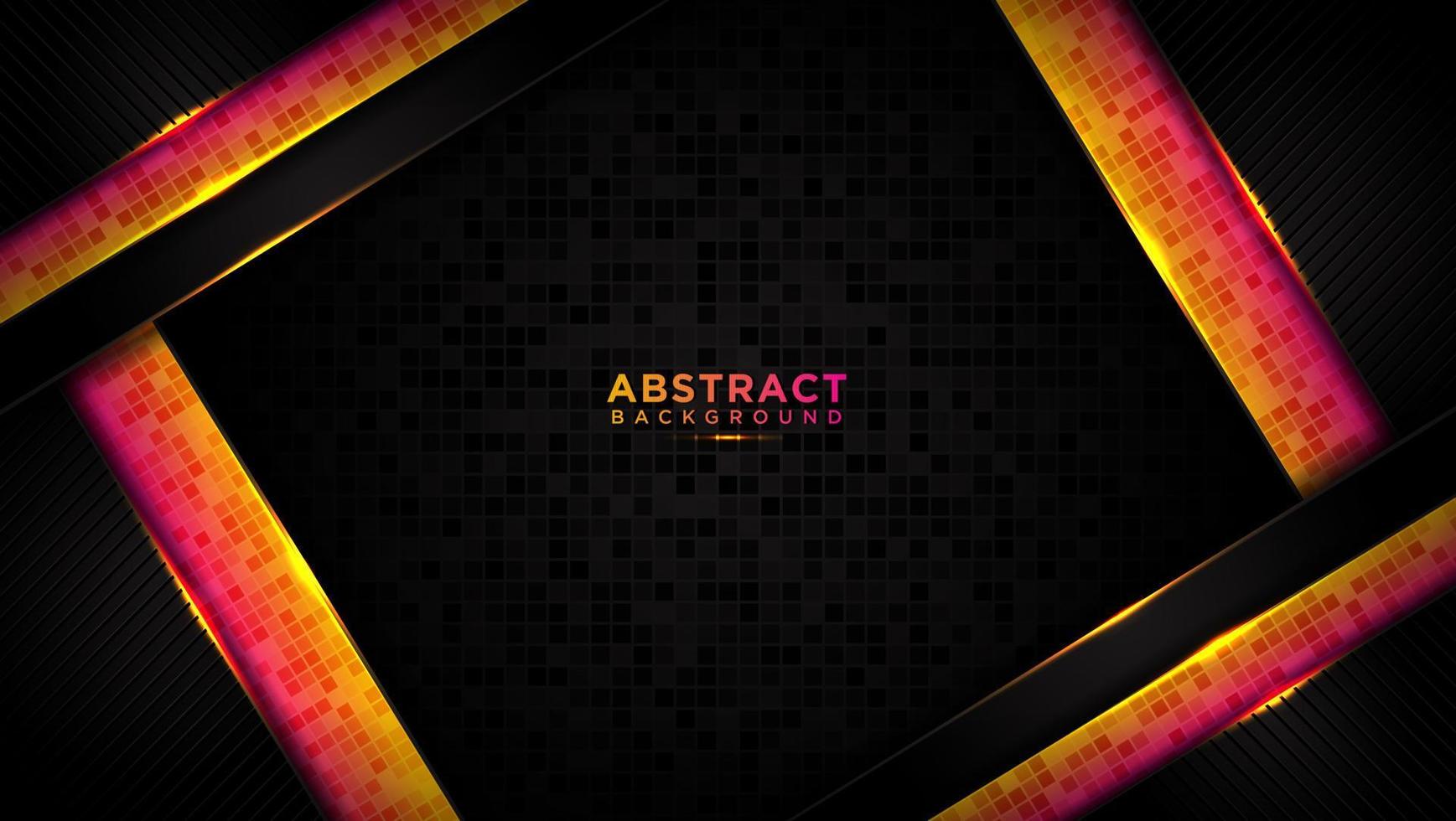 Modern abstract tech orange background. Futuristic technology background design, with box hexagon patterns. vector