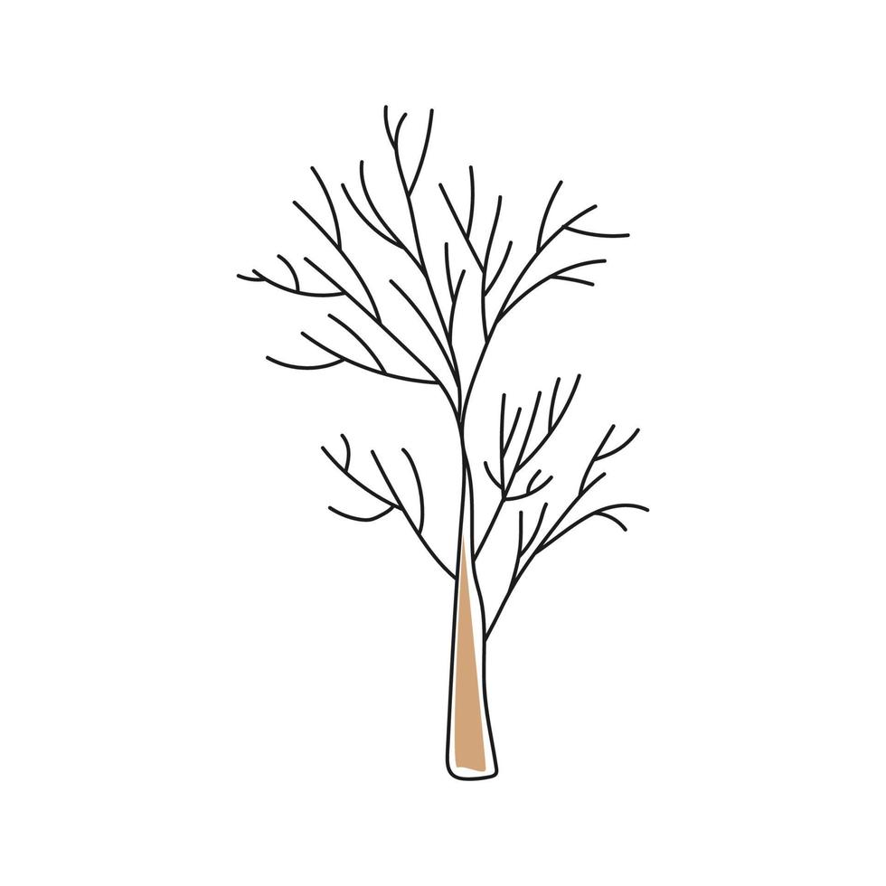 árbol sin hojas vector