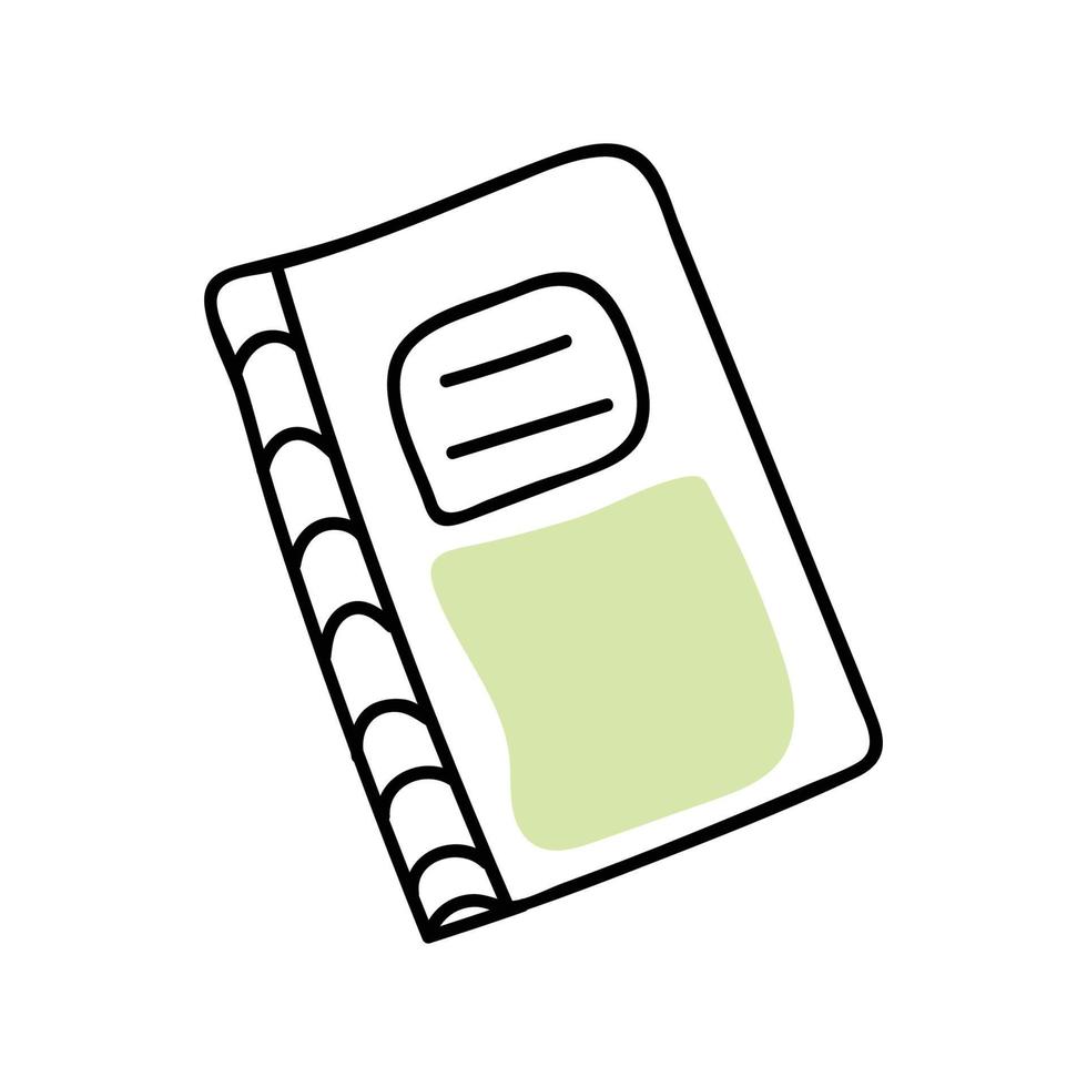 notebook in doodle style vector