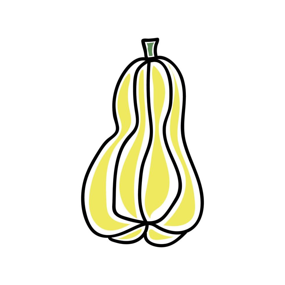 calabaza en estilo garabato vector