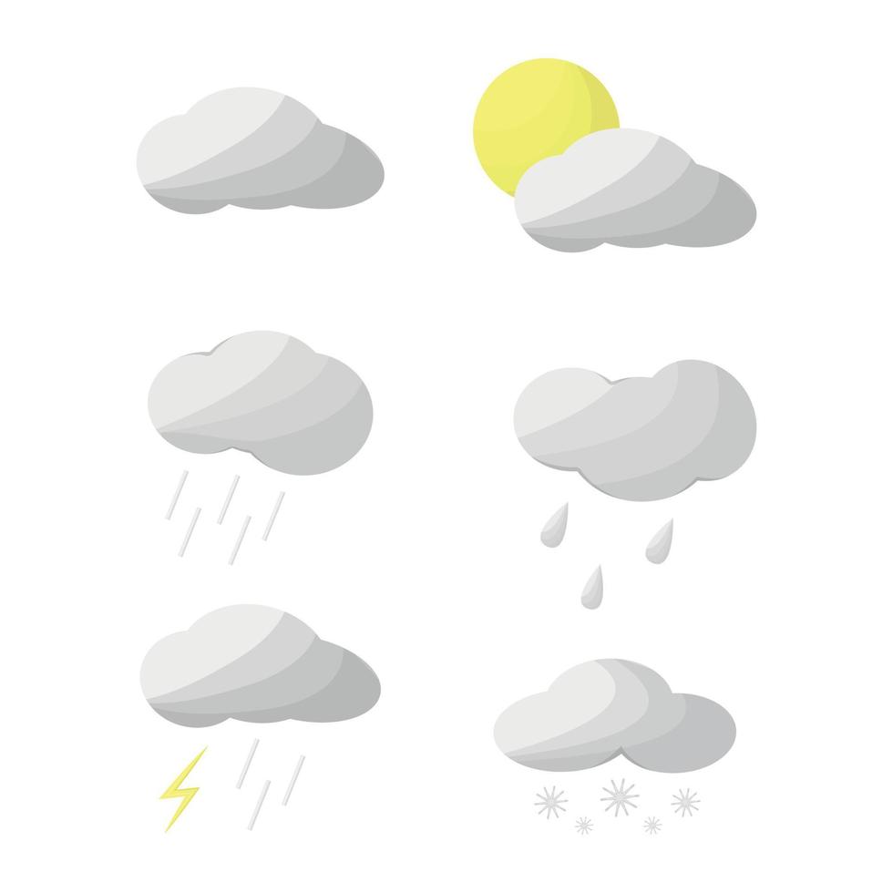 ilustración vectorial de nubes establecidas vector