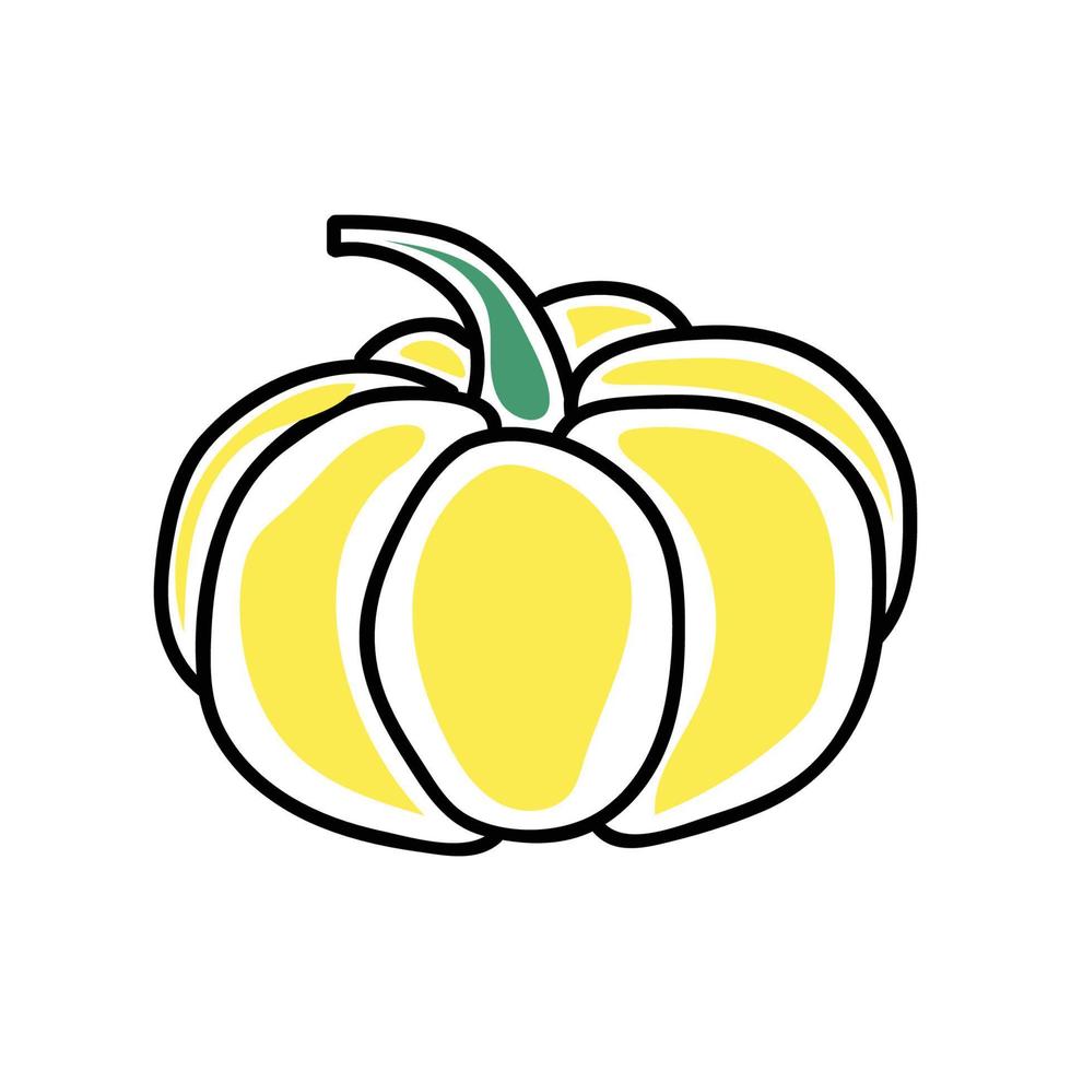 calabaza en estilo garabato vector