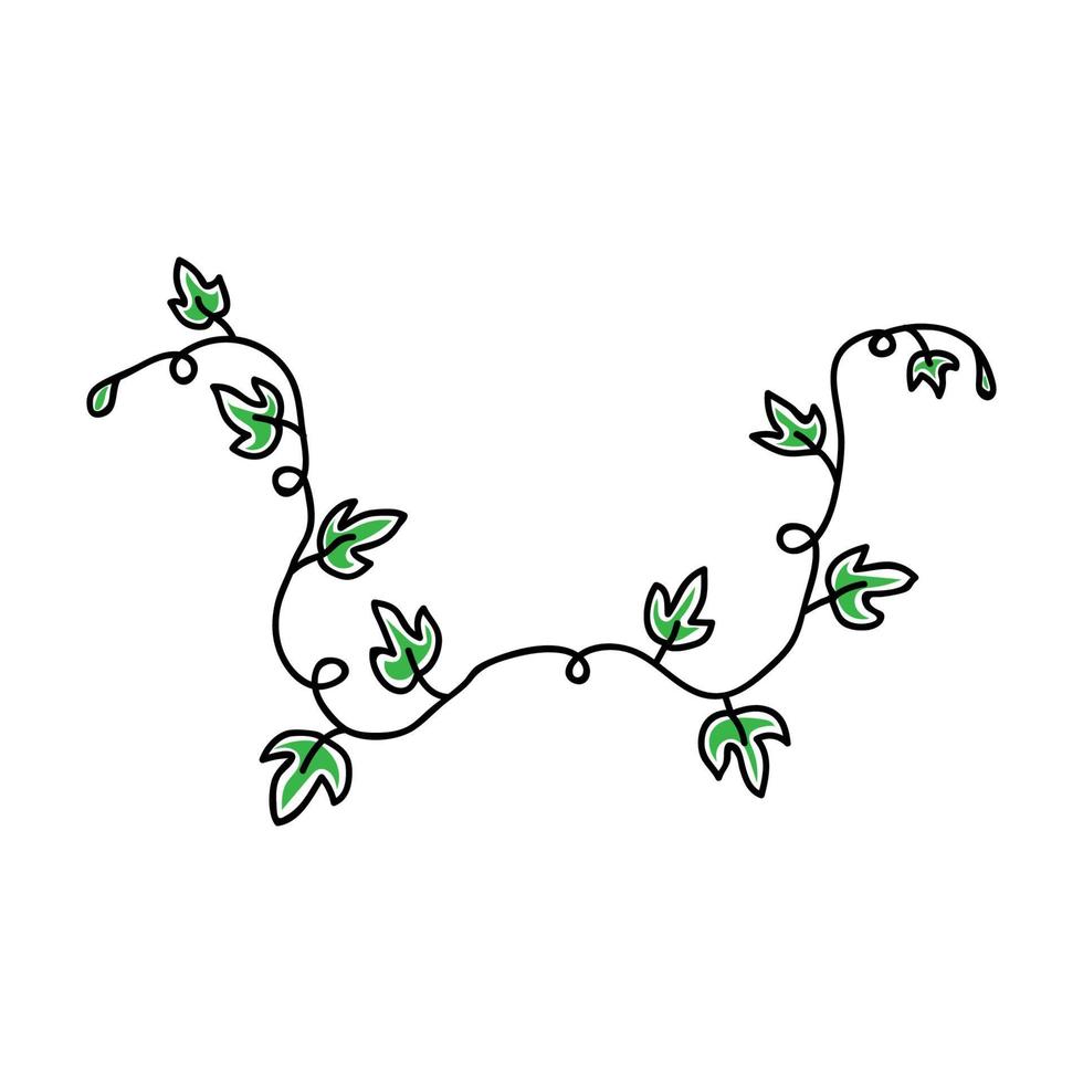 pumpkin leaves in doodle style vector