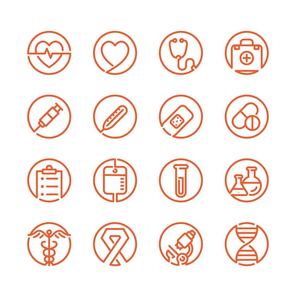 Medical icons with White Background vector