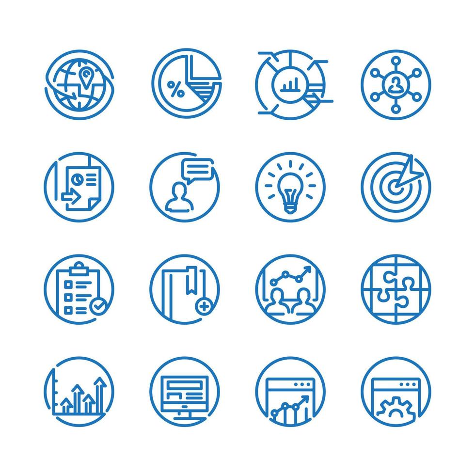 SEO and Development icons with White Background vector