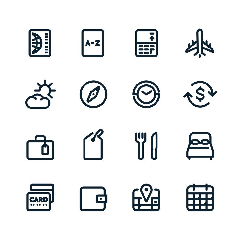 Travel icons with White Background vector