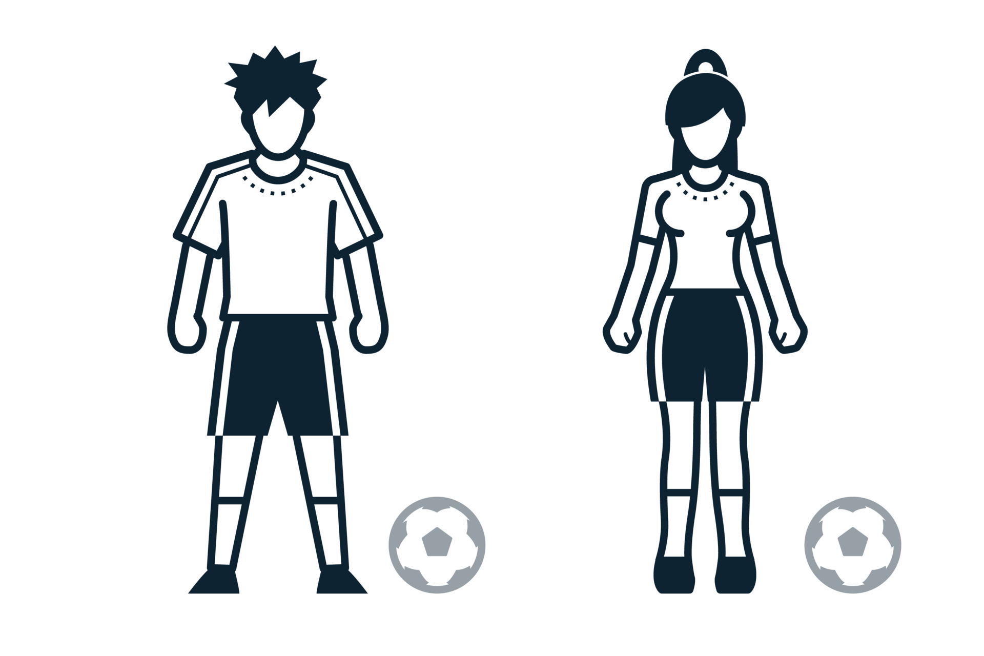 Soccer, Football, Sport Player, People and Clothing icons with White ...