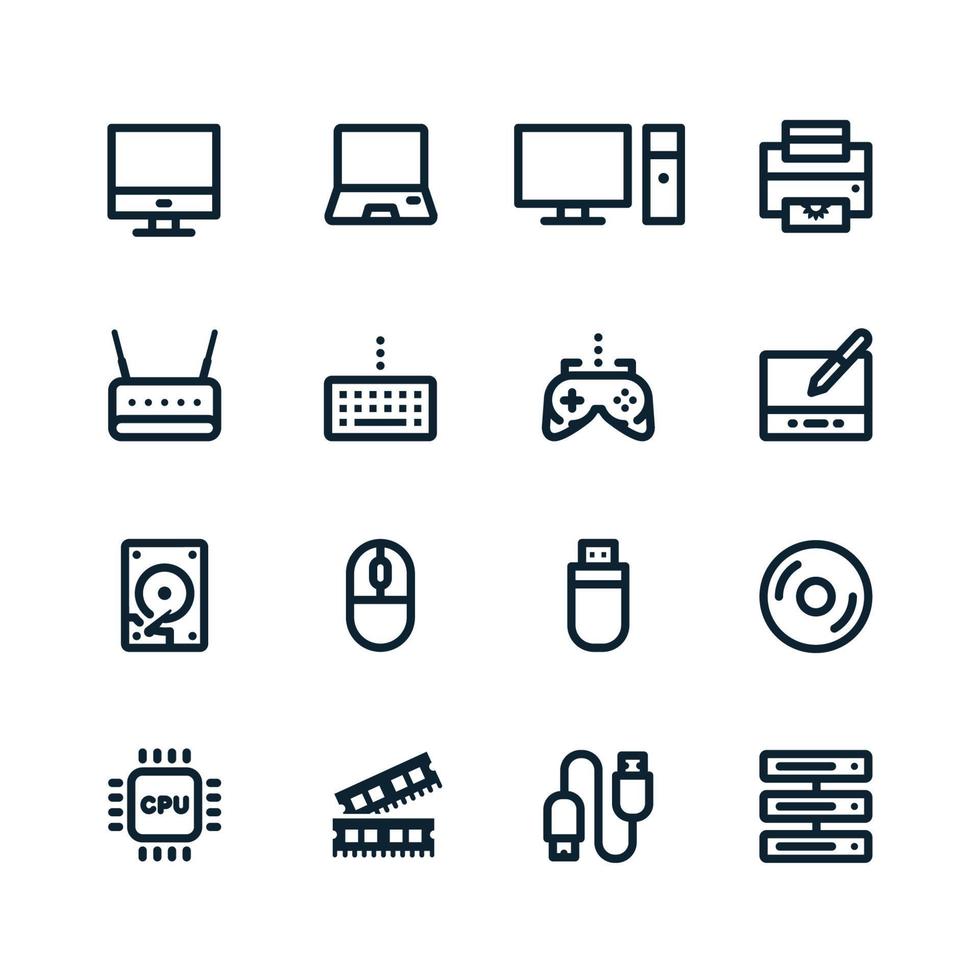 Computer icons with White Background vector