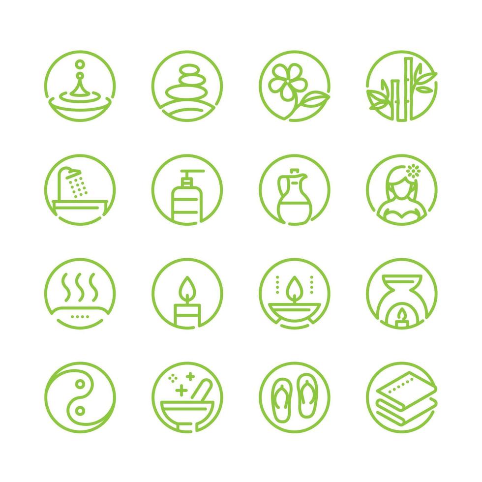 Spa icons with White Background vector