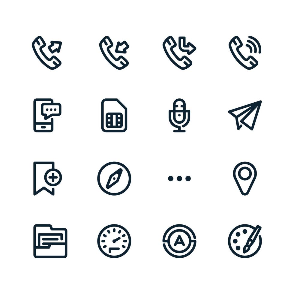 Mobile Phone icons with White Background vector