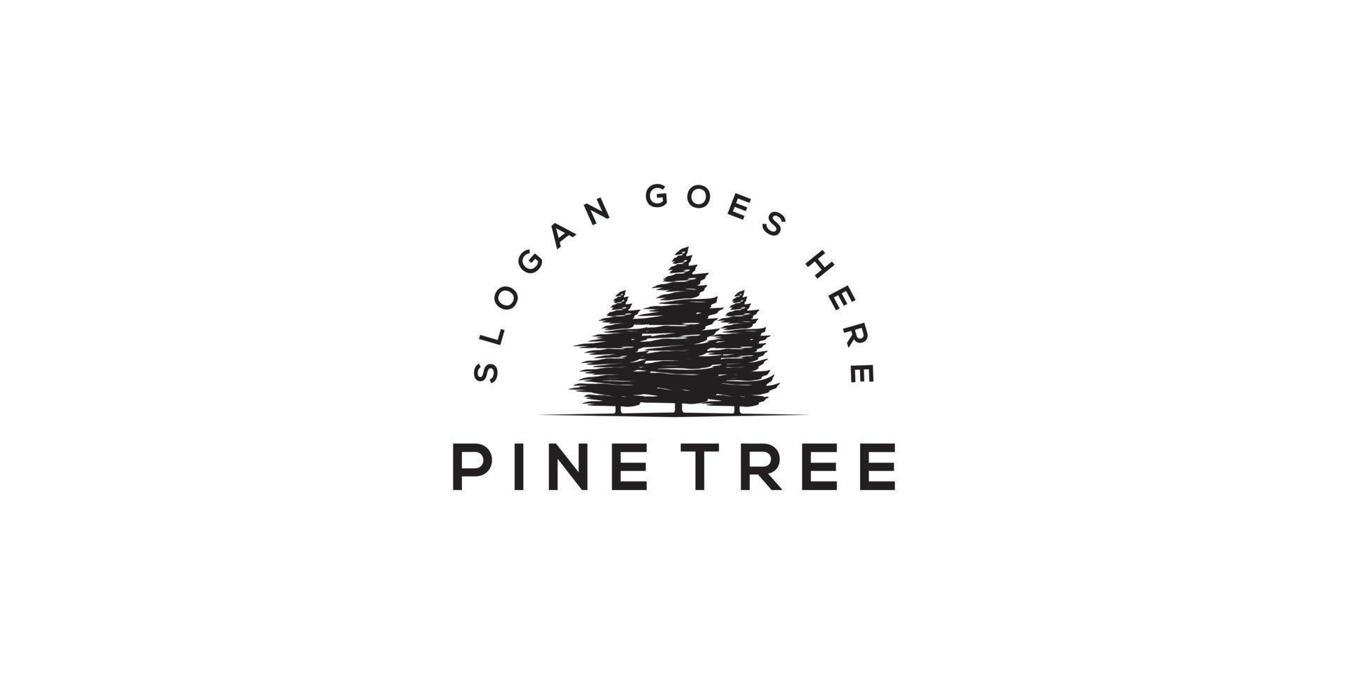 pine-tree icon illustration isolated vector sign symbol