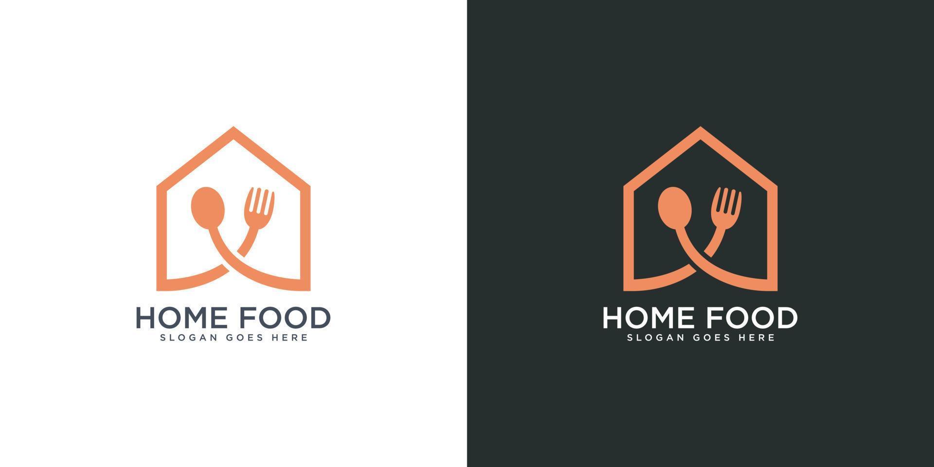 vector de diseño de logotipo de comida casera