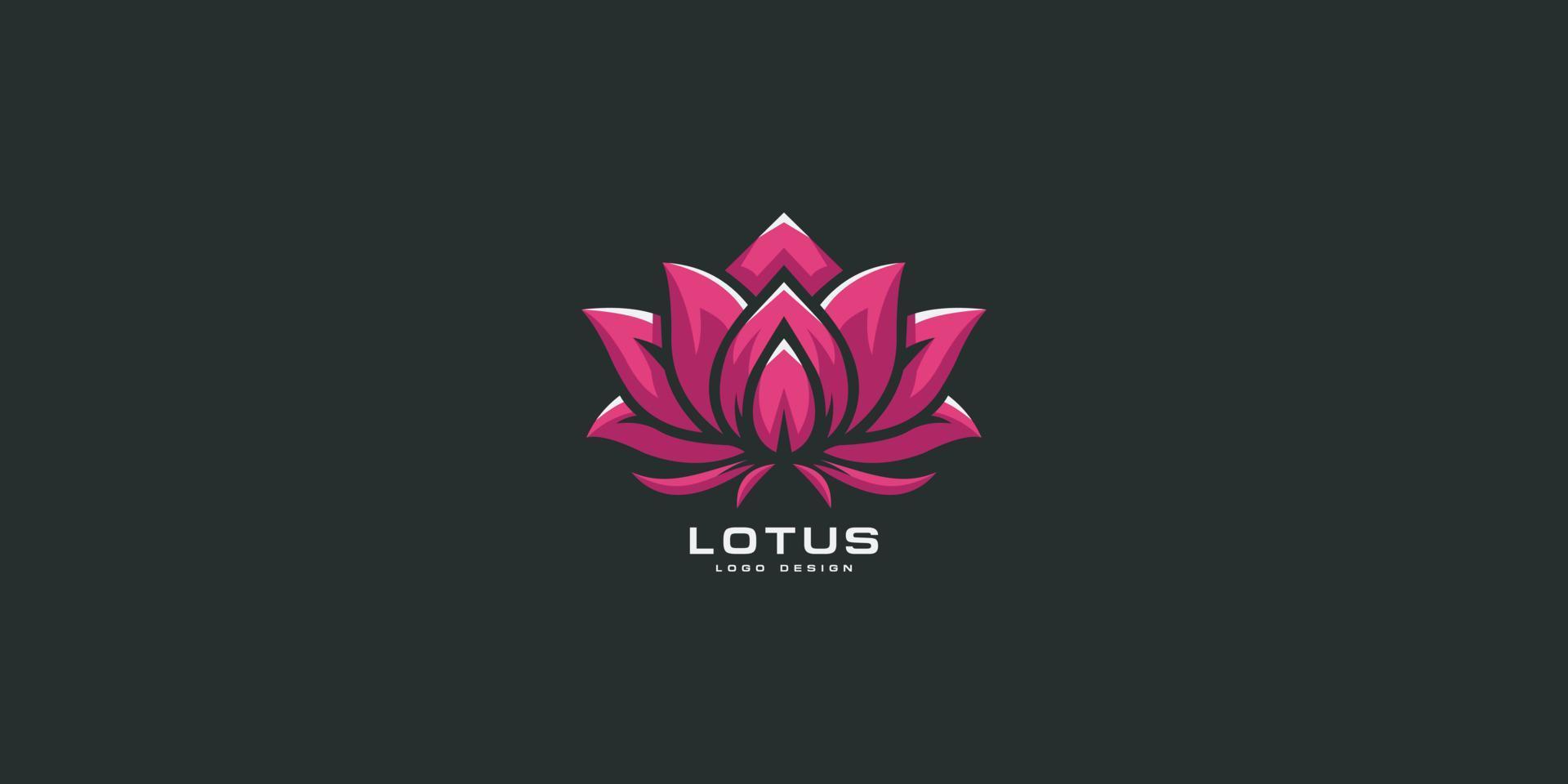 Flower Lotus Logo design vector template