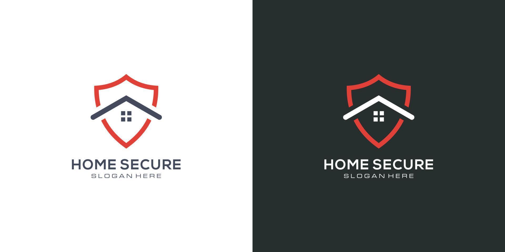 vector de diseño de logotipo de escudo de casa