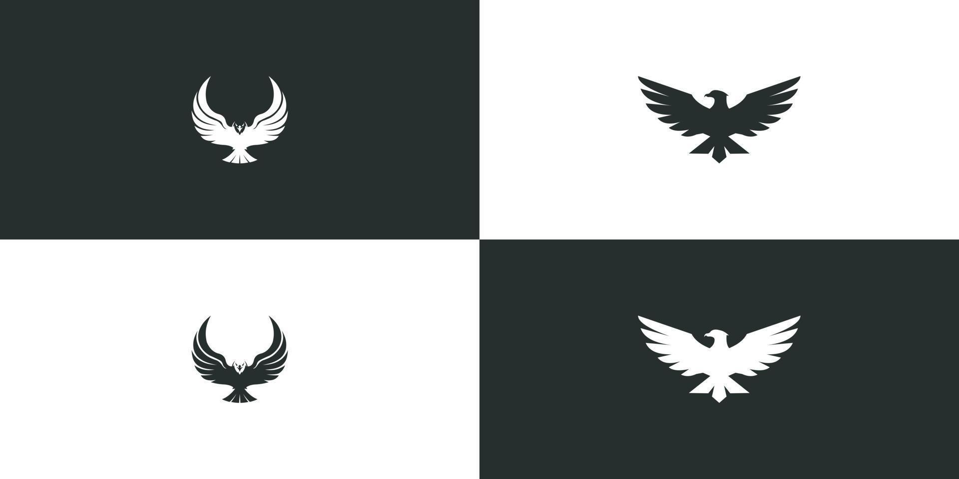 conjunto de símbolo de vector de logotipo de águila