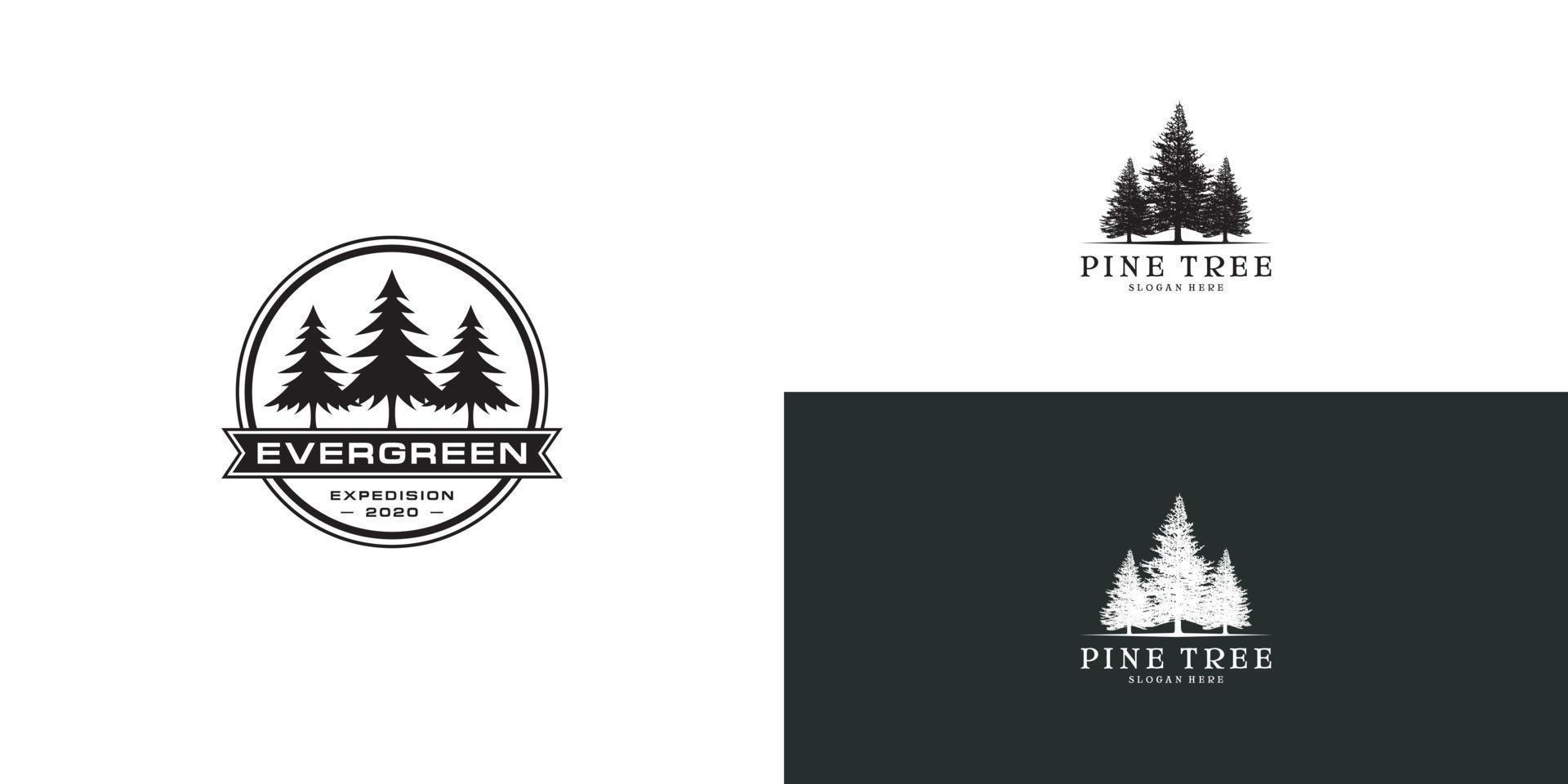 pine tree logo vector design template
