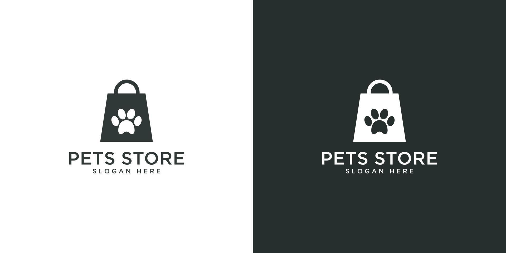 pets store logo vector design