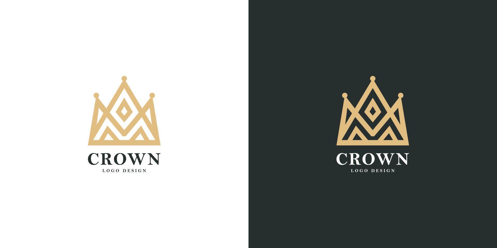 plantilla de diseño de vector de logotipo de corona