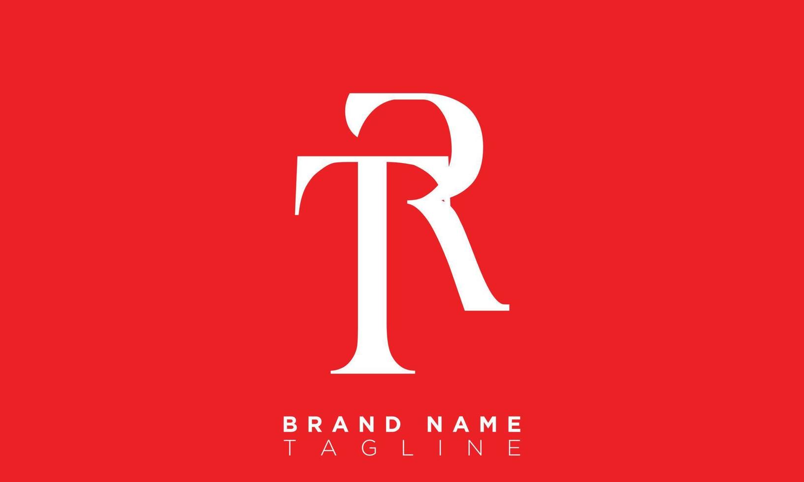 TR Alphabet letters Initials Monogram logo RT, T and R vector