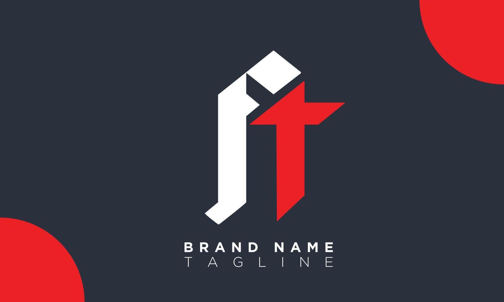 FT Alphabet letters Initials Monogram logo TF, F and T vector