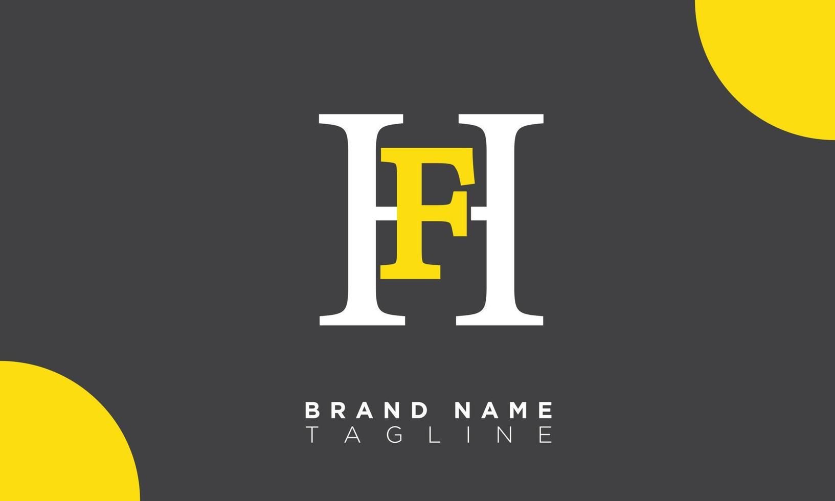 HF Alphabet letters Initials Monogram logo FH, H and F vector