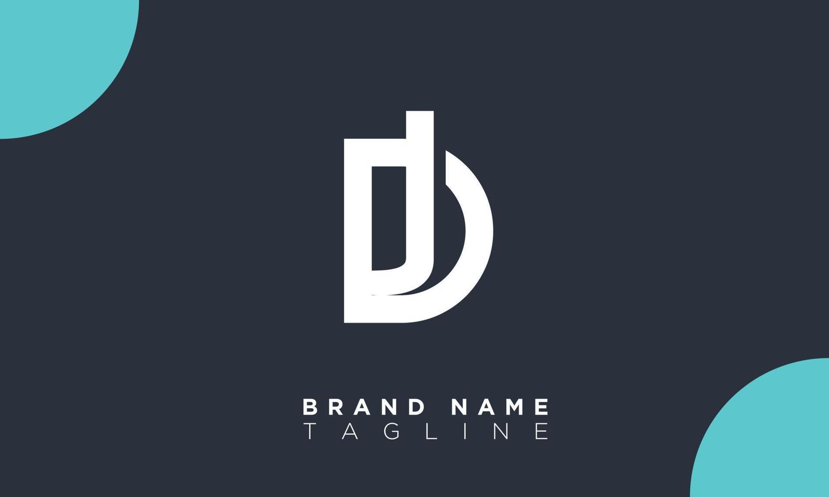 Alphabet letters Initials Monogram logo DJ, JD, D and J vector