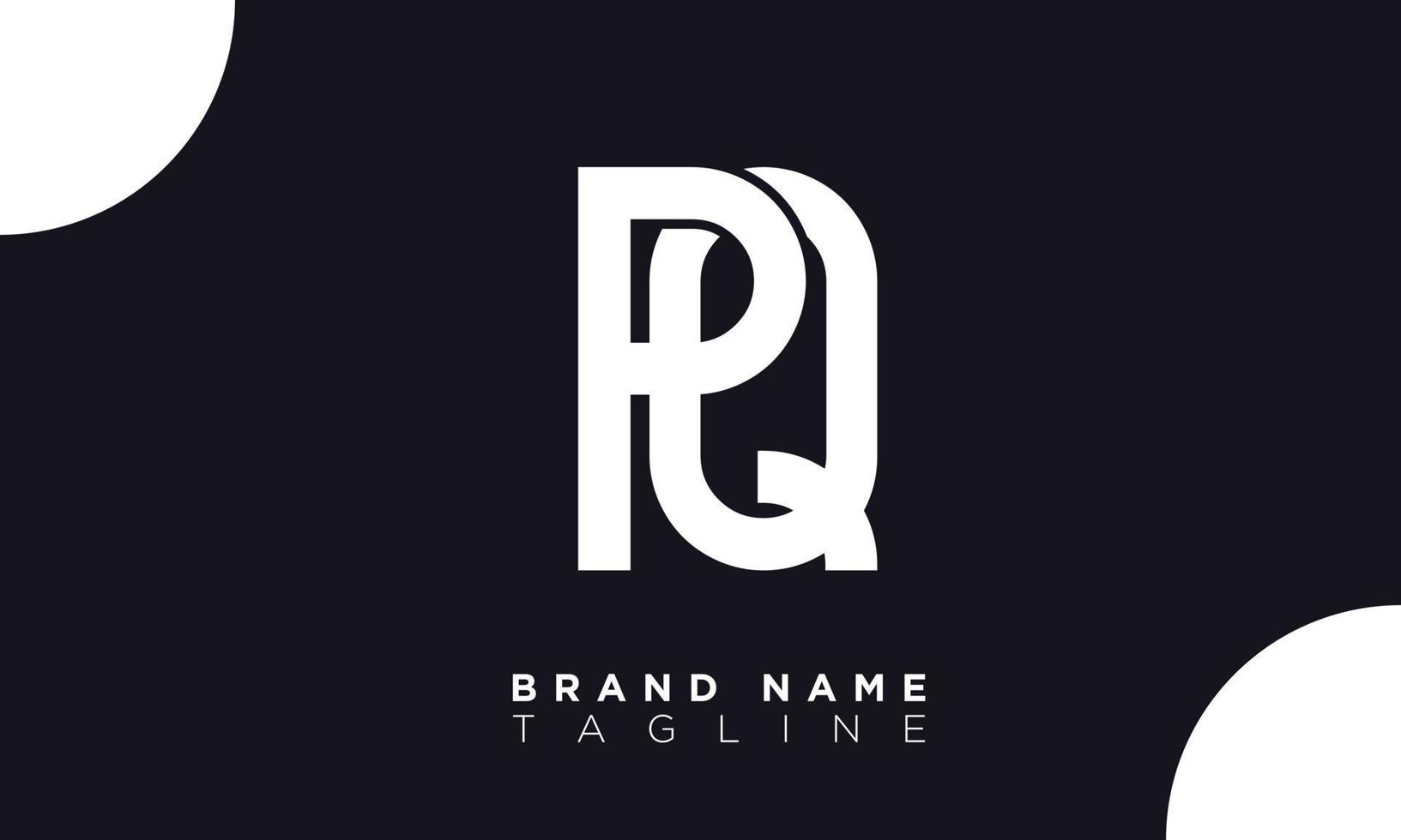 Alphabet letters Initials Monogram logo PQ, QP, P and Q vector