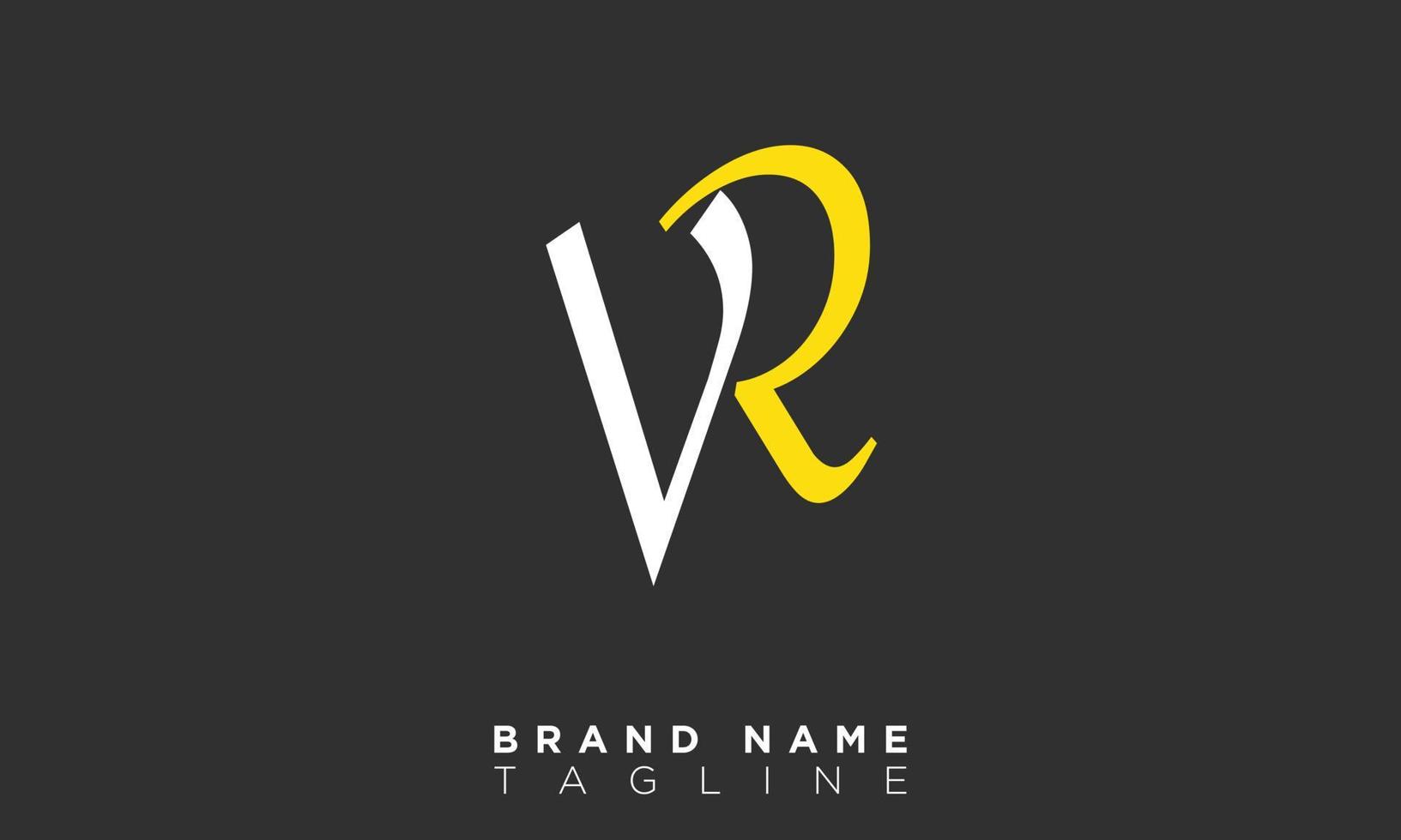VR Alphabet letters Initials Monogram logo RV, V and R vector
