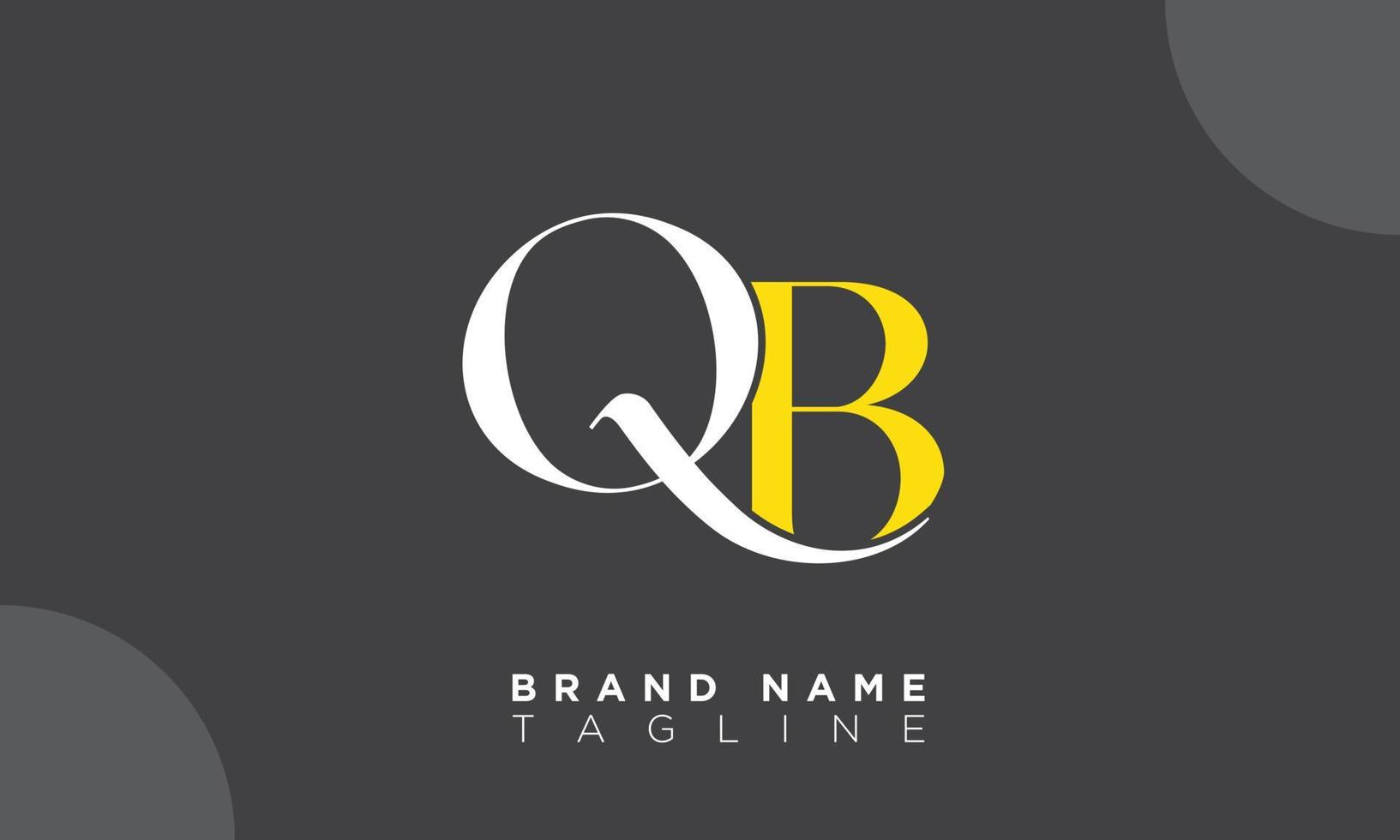 qb alfabeto letras iniciales monograma logo bq, q y b vector