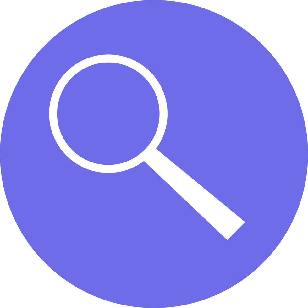 Magnifying glass or search icon, flat vector graphic