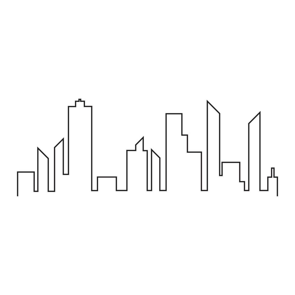 Modern City skyline vector icon background