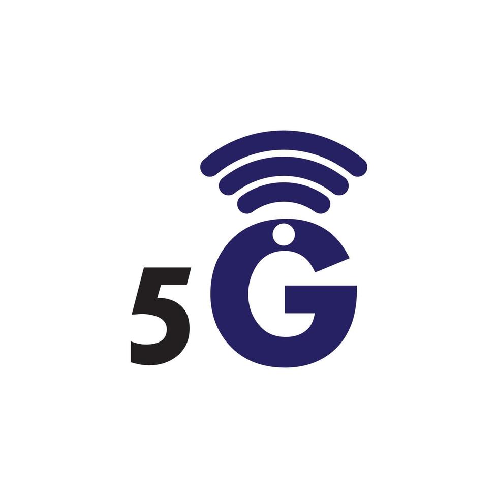 Ilustración de logotipo de vector de plantilla de icono 5g