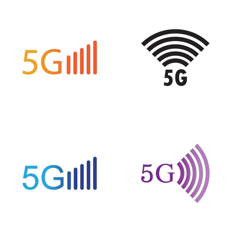 5g icon template vector logo illustration