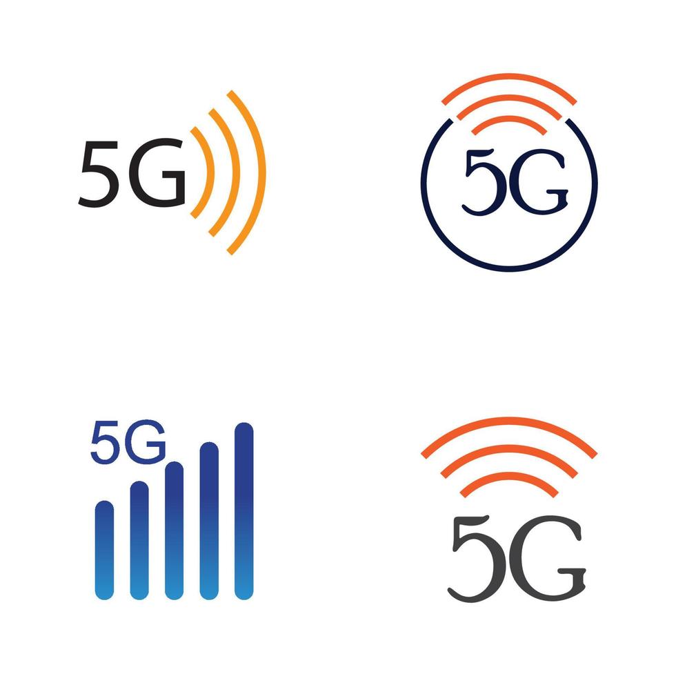 5g icon template vector logo illustration