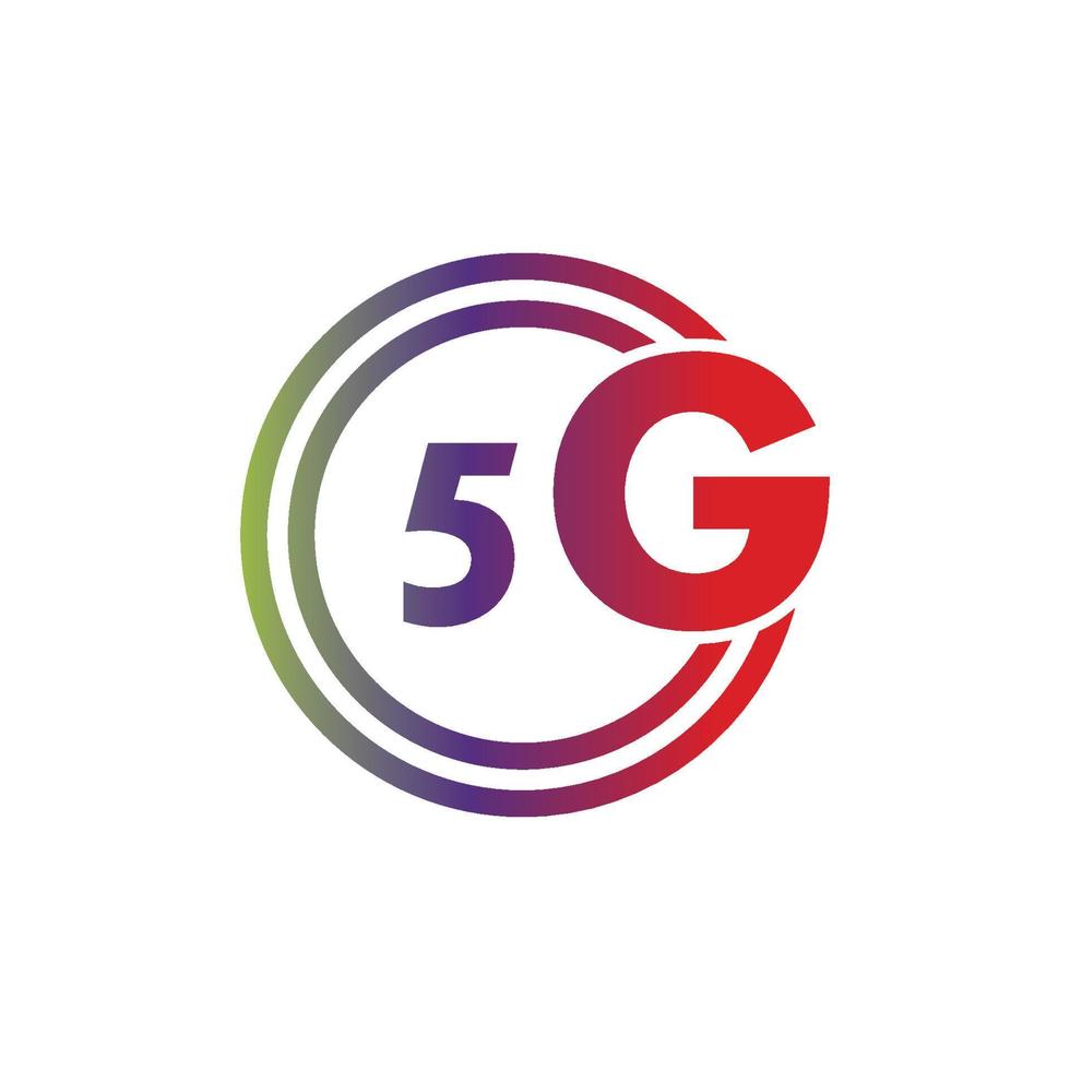 Ilustración de logotipo de vector de plantilla de icono 5g