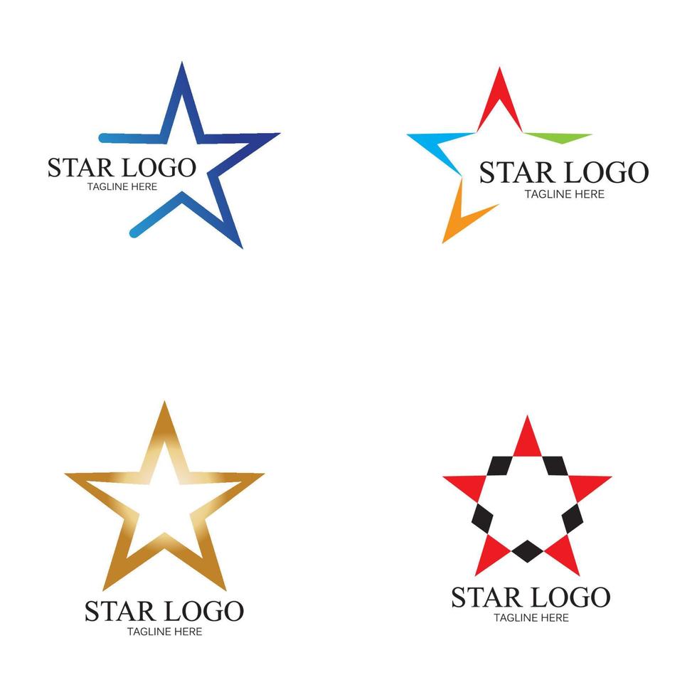 plantilla de icono de estrella vector