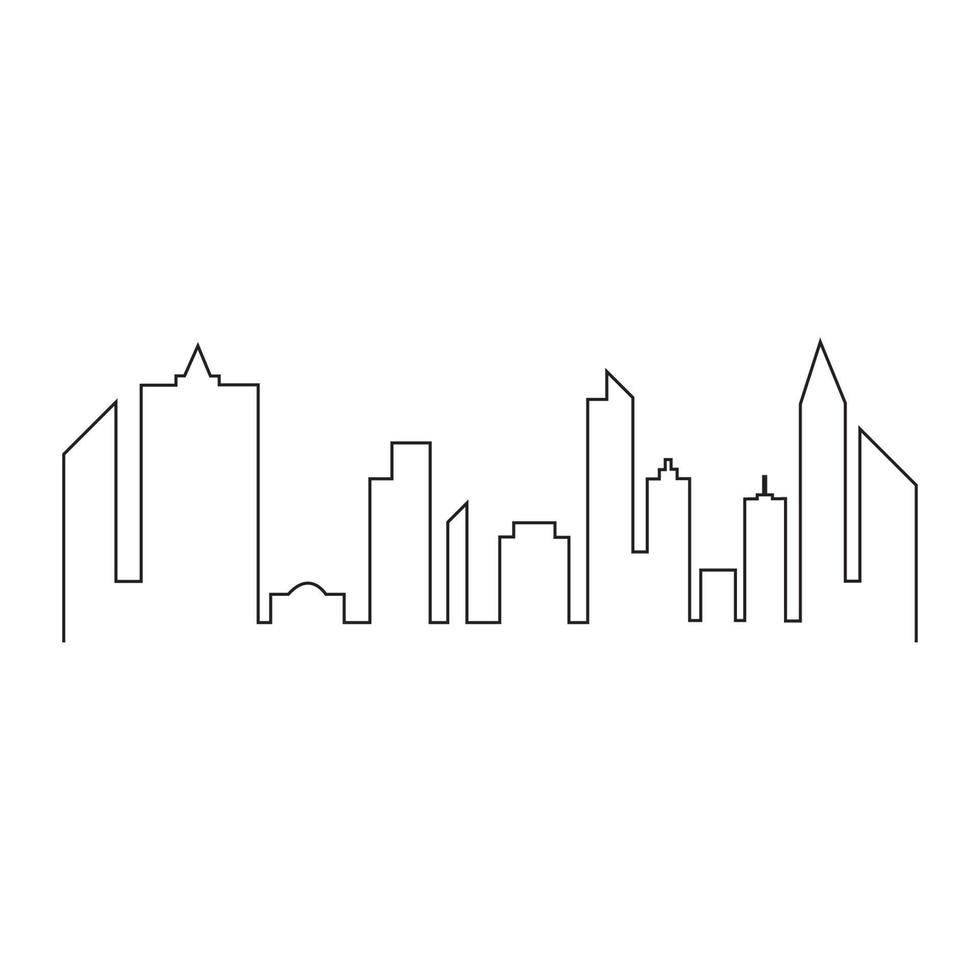 Modern City skyline vector icon background