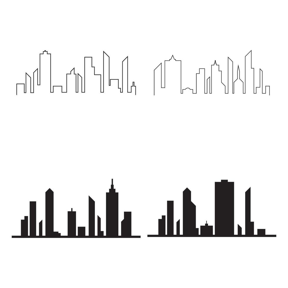 Modern City skyline vector icon background