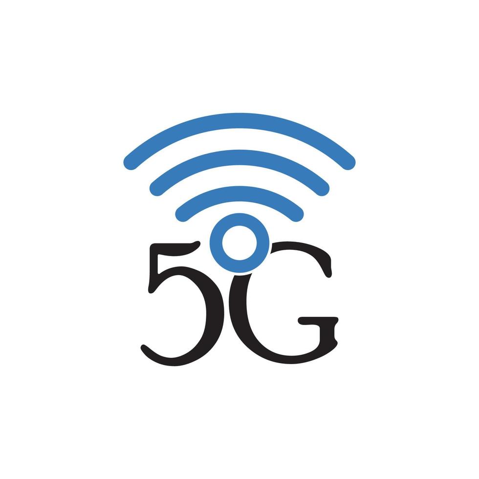 Ilustración de logotipo de vector de plantilla de icono 5g