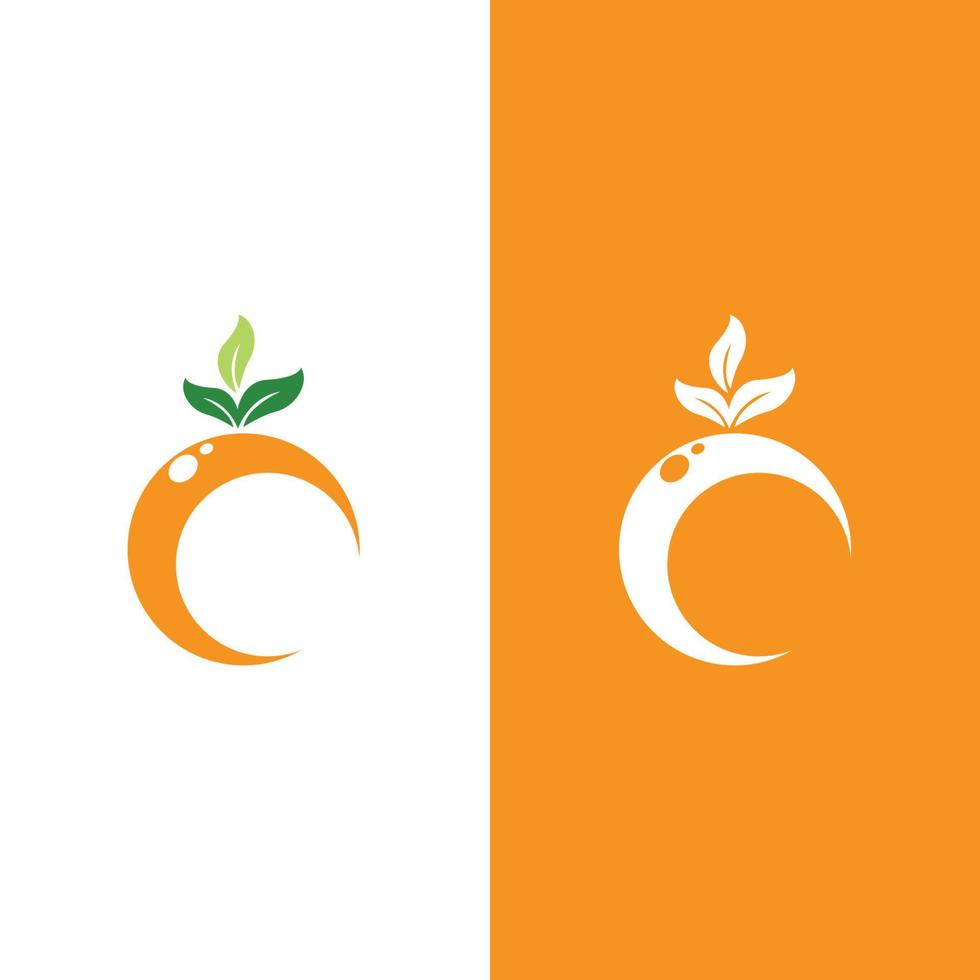 diseño de logotipo naranja vector