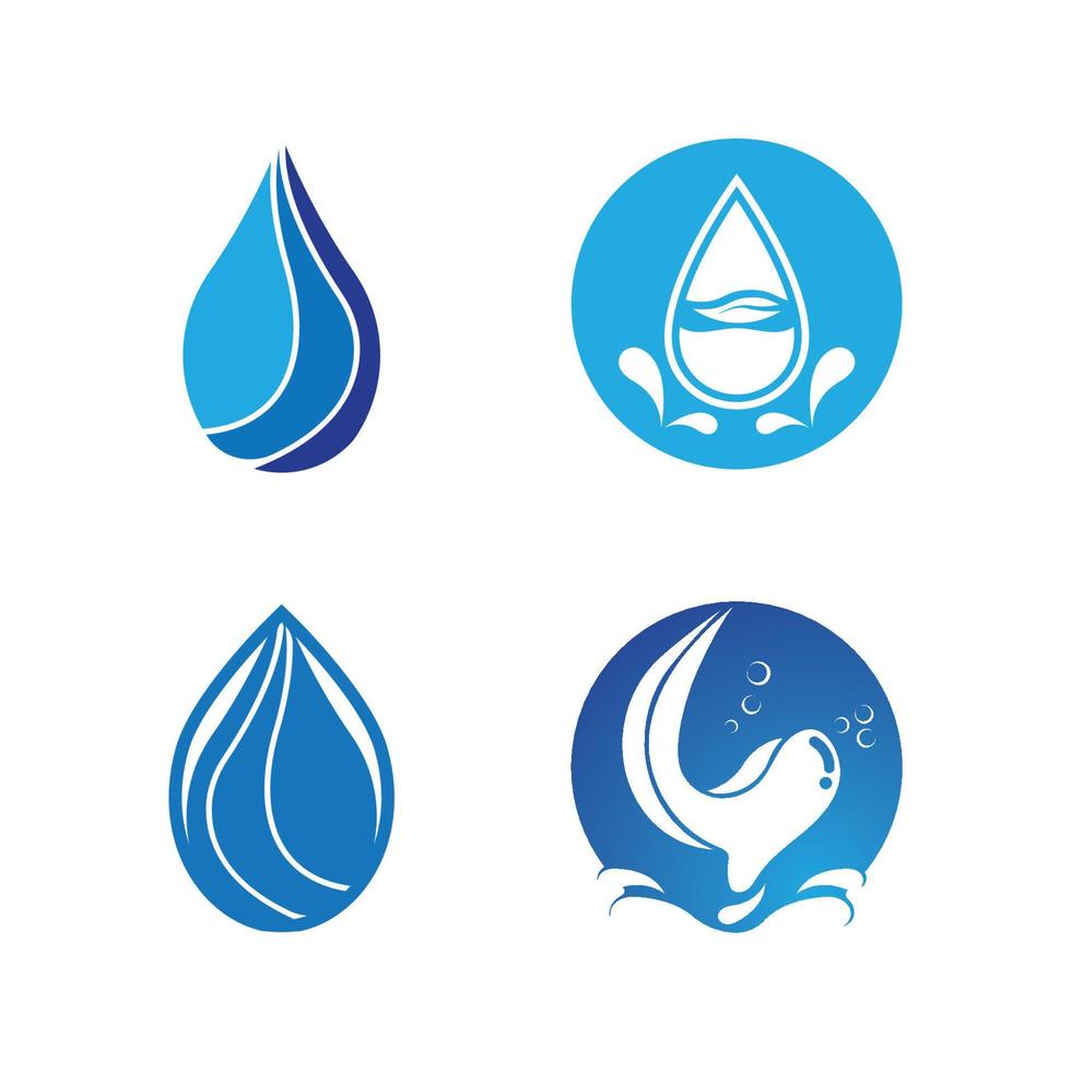 Water drop logo template vector