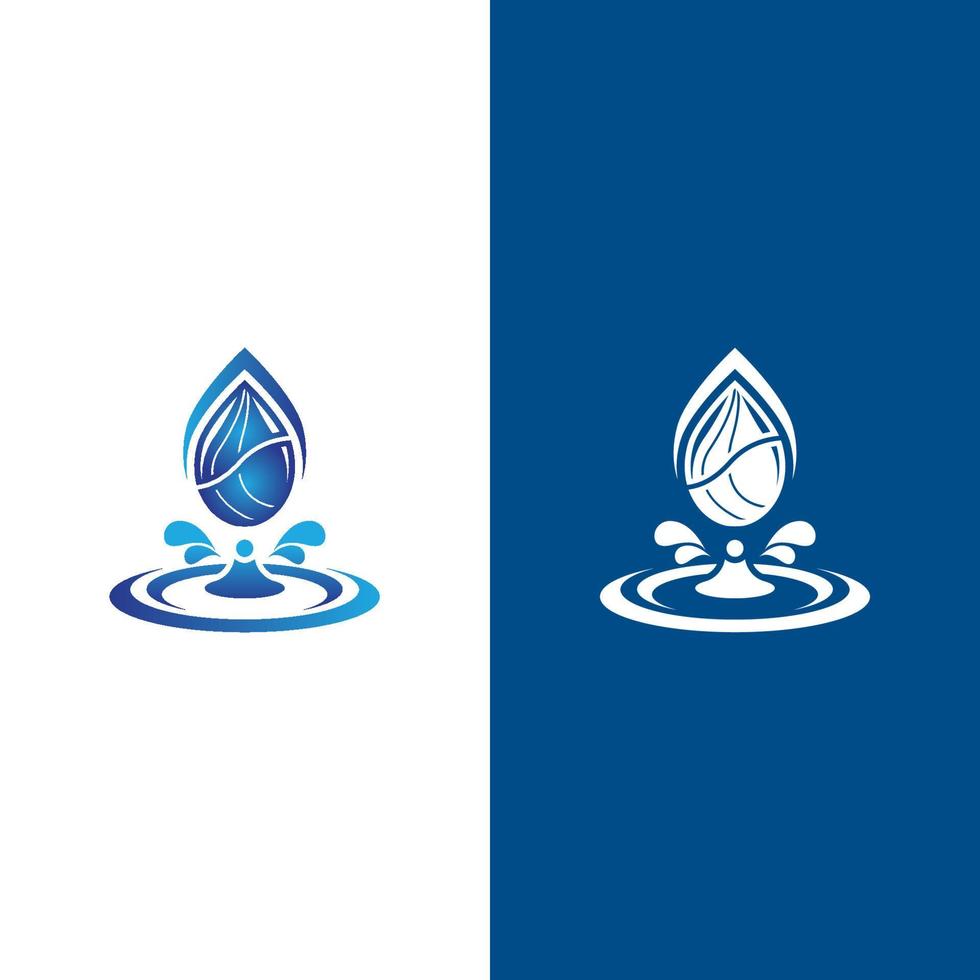 Water drop logo template vector