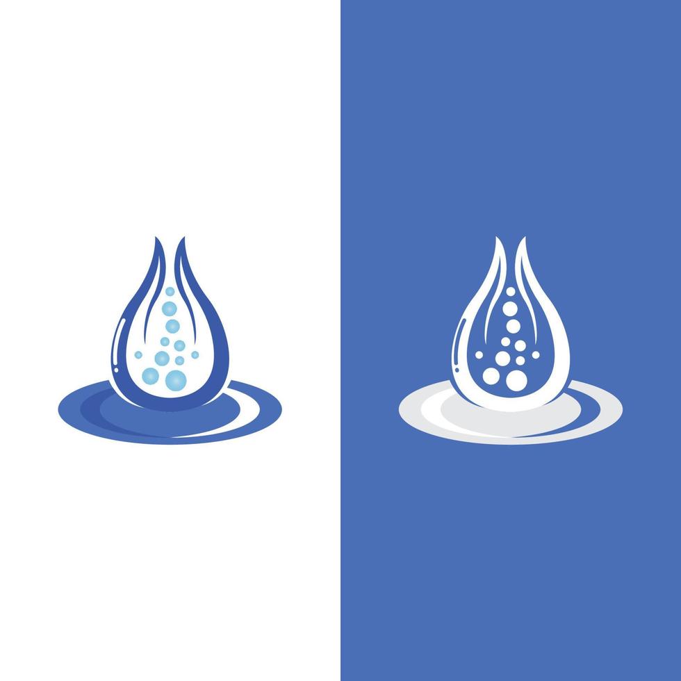 Water drop logo template vector