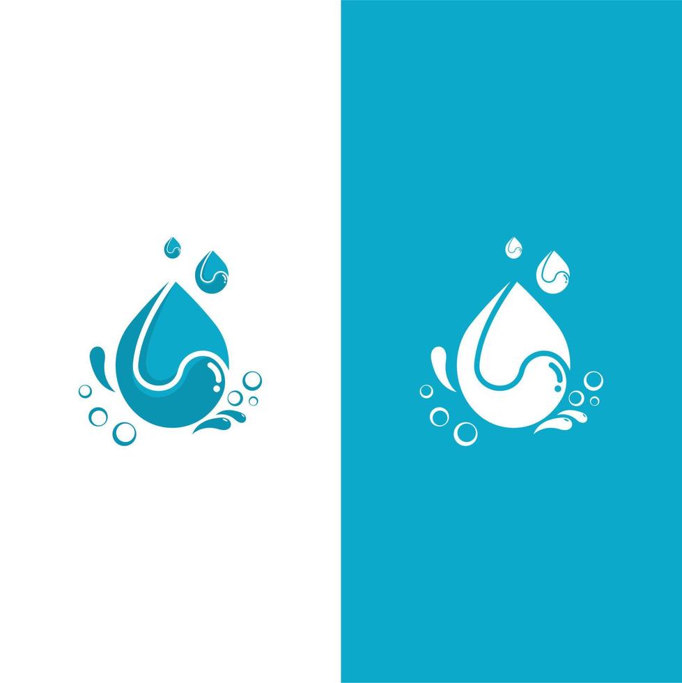 Water drop logo template vector