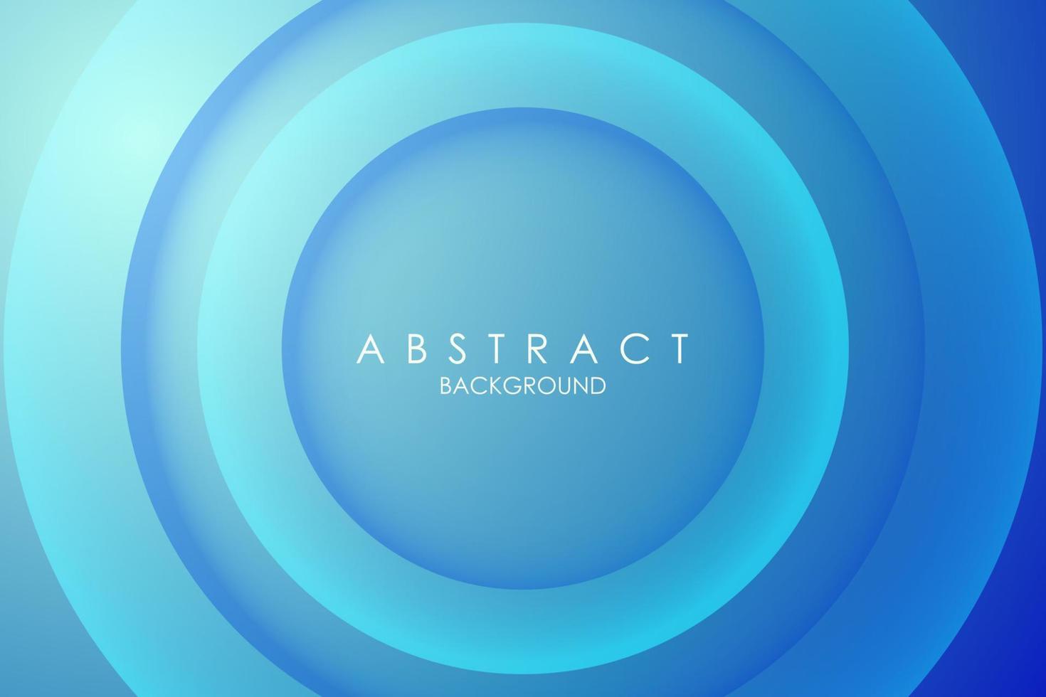 Blue 3d colorful geometric background. Abstract circle paper cut smooth color composition. vector