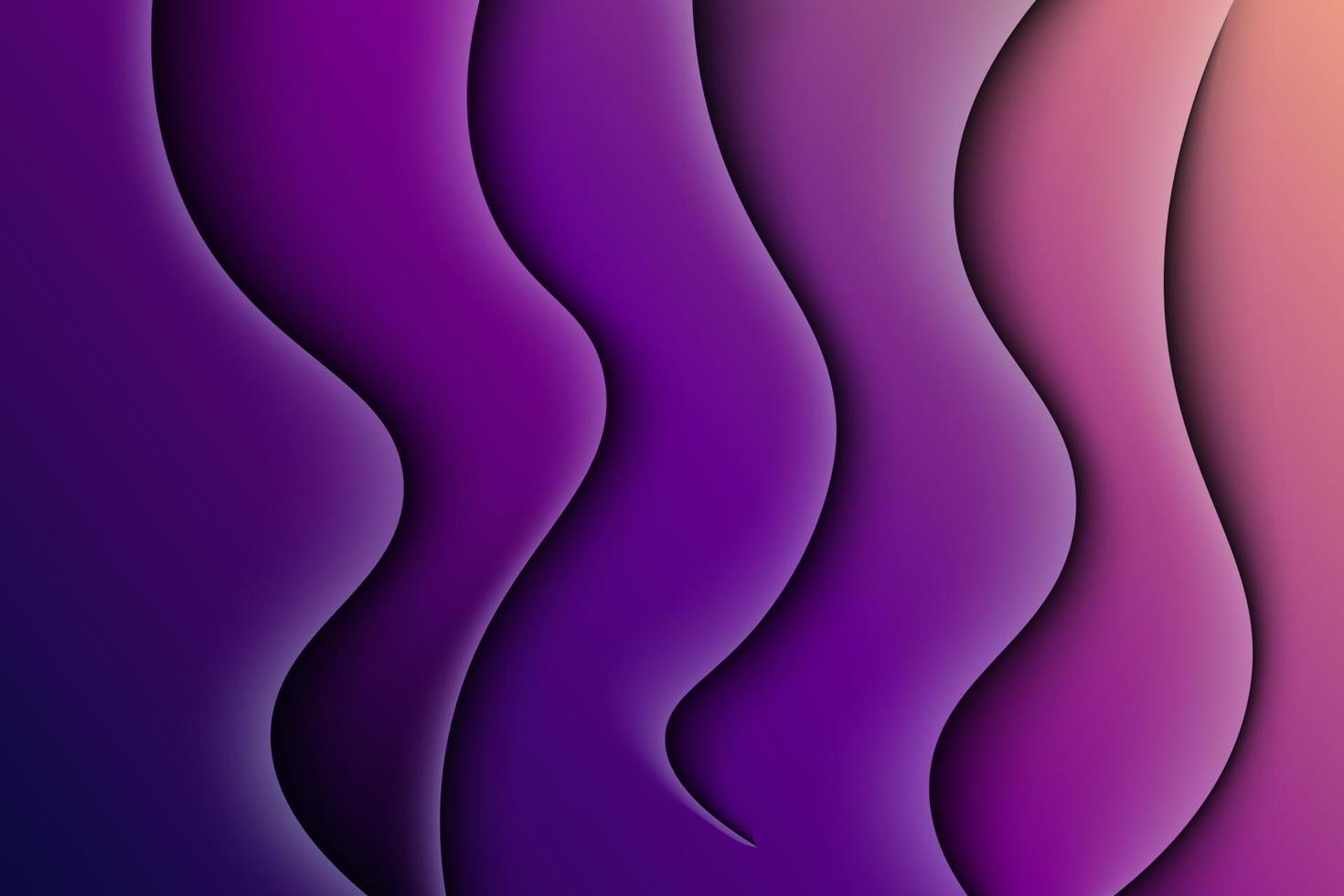 abstract colorful pink purple gradient wavy shape dynamic light and shadow background.eps10 vector