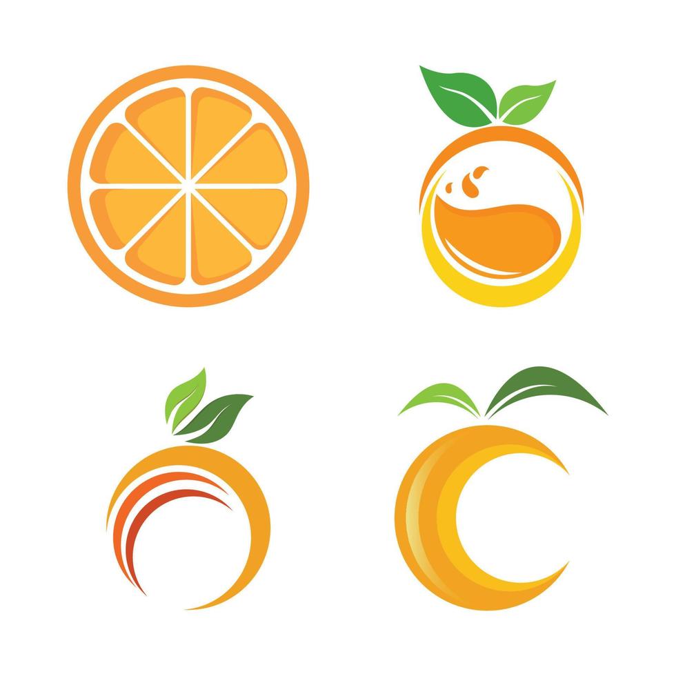 diseño de logotipo naranja vector